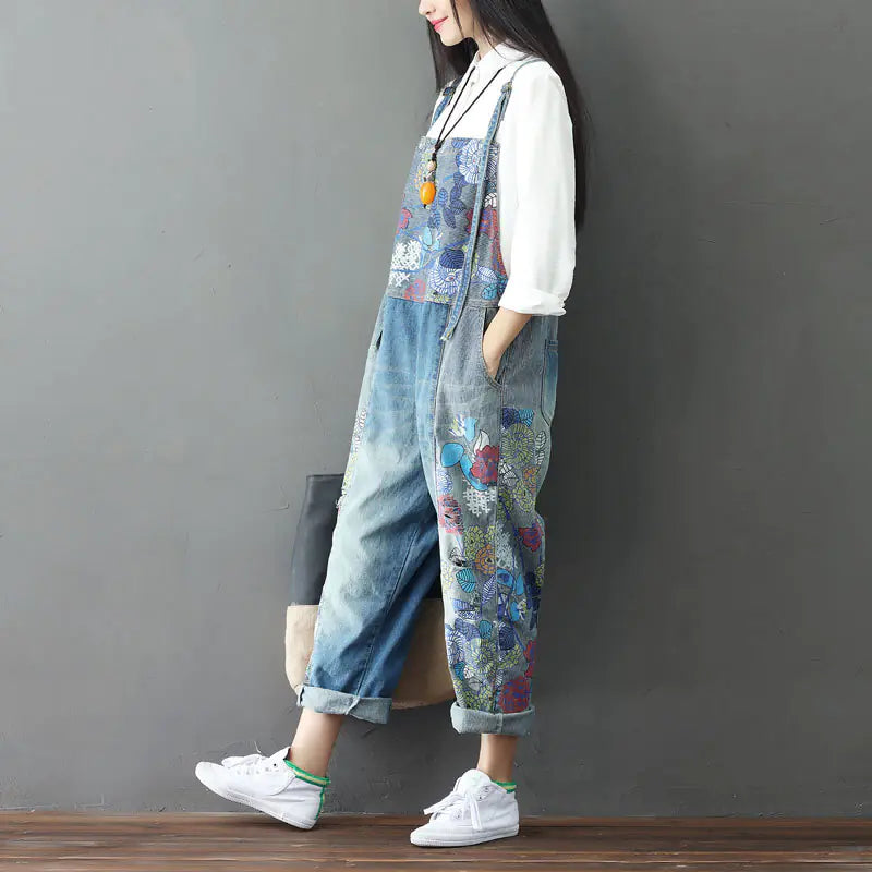 Vintage Patchwork Jeans for Women