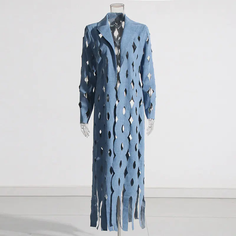 Women’s Denim Tassel Cardigan