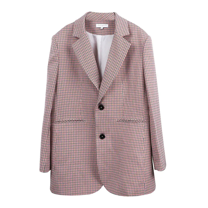 Pink Plaid Suit for Women