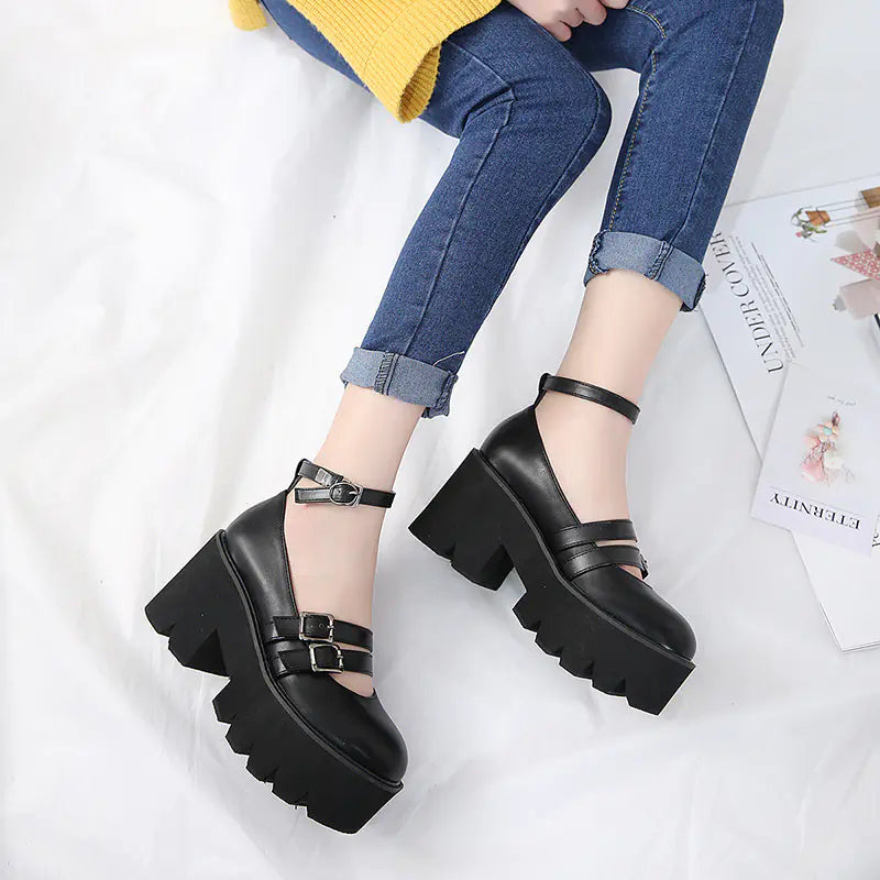 Fashionable Chunky Heel Platform Shoes for Women