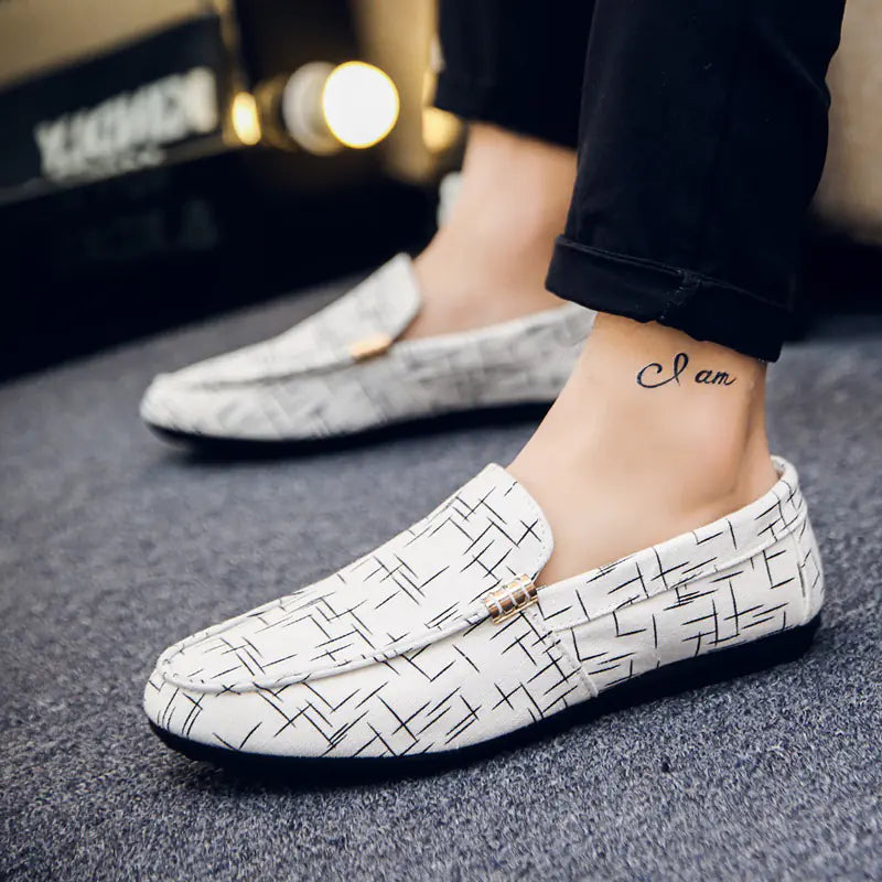 Men's Summer Canvas Slip-On Loafers Casual Shoes