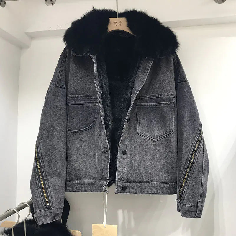 Loose Denim Coat for Women
