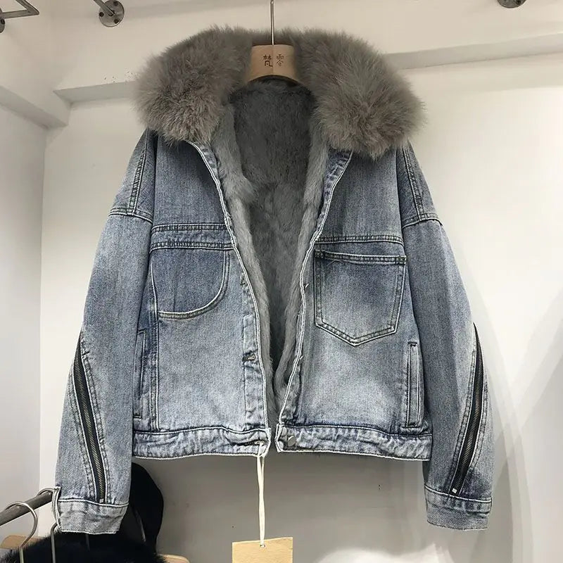 Loose Denim Coat for Women