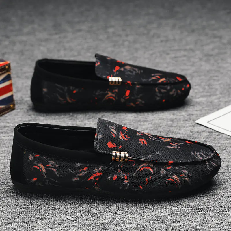 Men's Summer Canvas Slip-On Loafers Casual Shoes