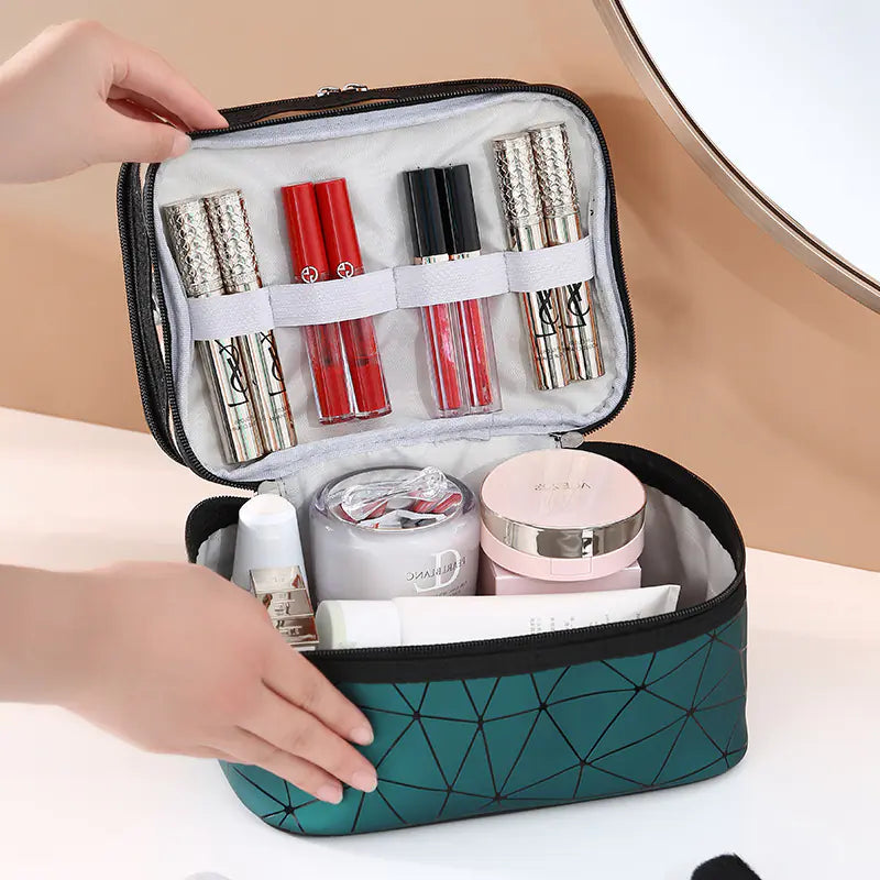 Multifunctional Double Transparent Cosmetic Bag for Travel