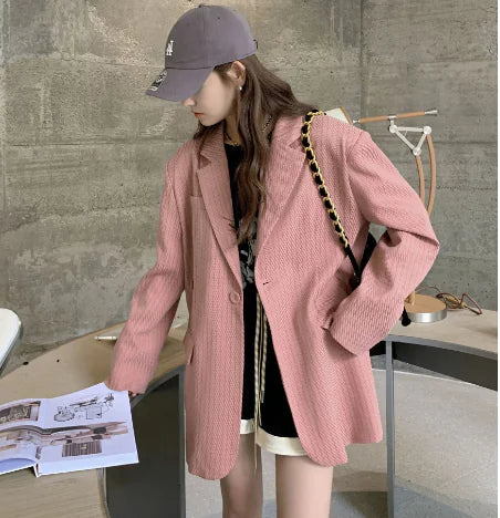 Pink Plaid Suit for Women