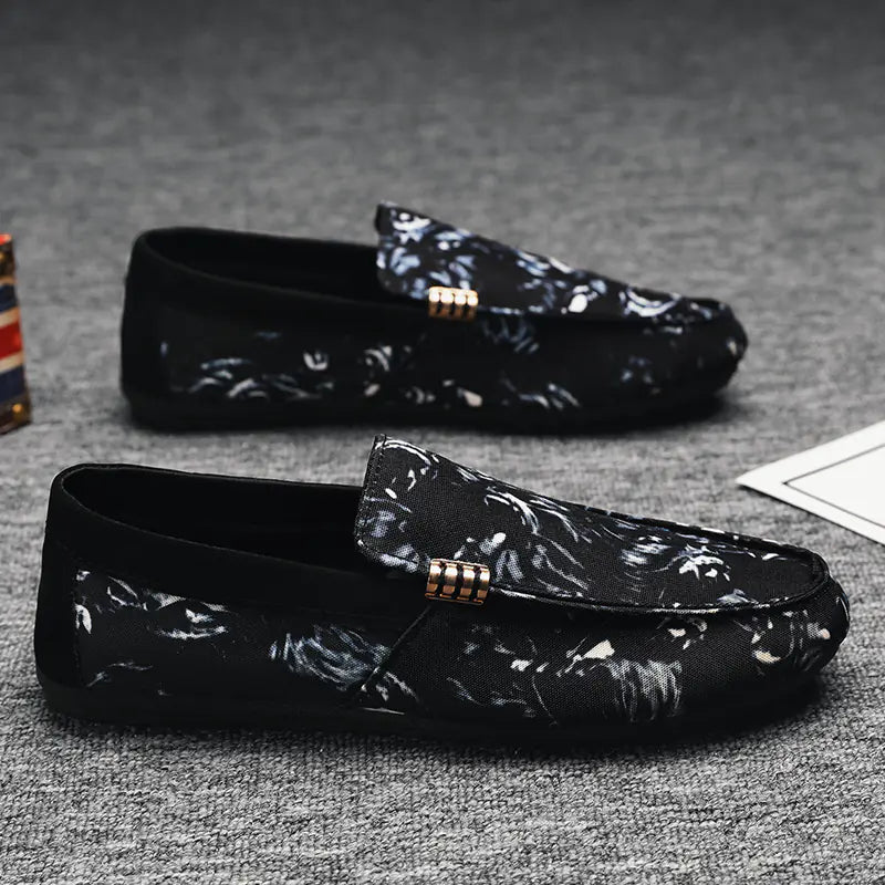 Men's Summer Canvas Slip-On Loafers Casual Shoes