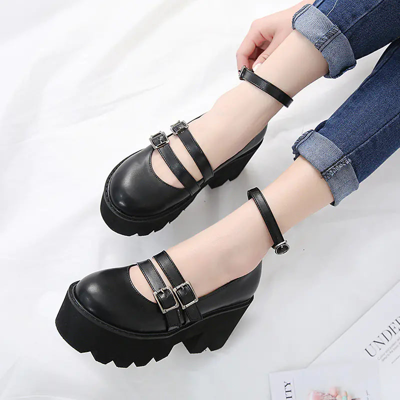 Fashionable Chunky Heel Platform Shoes for Women